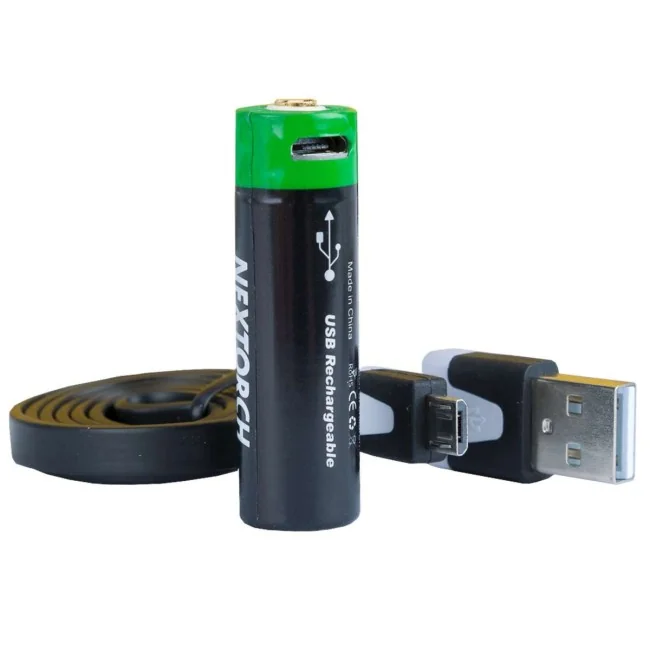 Batterie Rechargeable NEXTORCH 14500 Li-Ion 750 mAh USB Batterie Rechargeable NEXTORCH 14500 Li-Ion 750 mAh USB