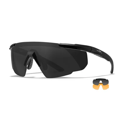 Lunettes balistiques Wiley X Saber Advanced Noir - Écrans fumé/orange
