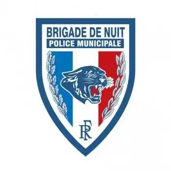 Ecusson plastifié en relief 65 x 90 mm Police Municipale Brigade de Nuit
