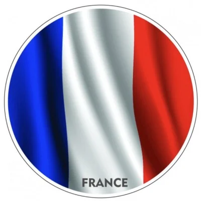 Autocollant Rond 8cm FRANCE