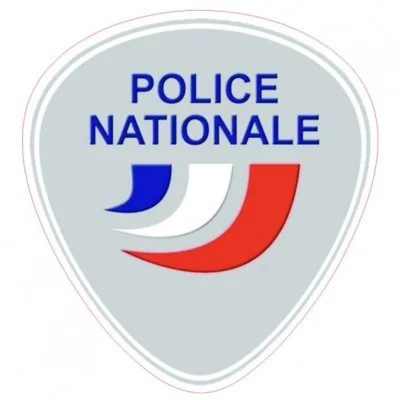 Autocollant Rond 8cm POLICE...