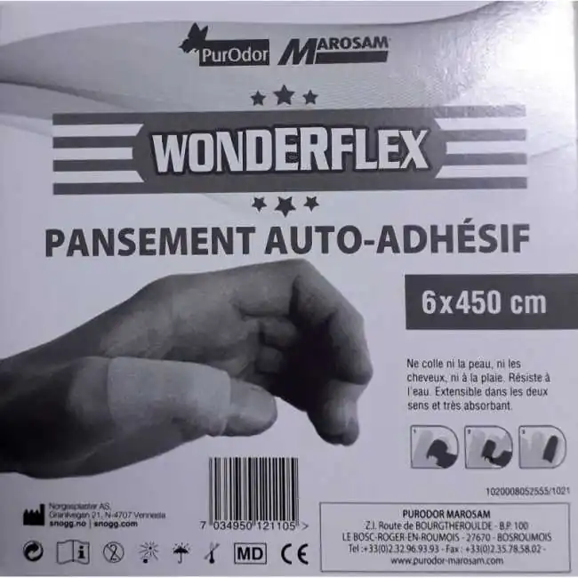 C4-M2-24813 Pansement auto-adhésif 6cm X 4,5m Wonderflex by ADAROM C4-M2-24813 Pansement auto-adhésif 6cm X 4,5m Wonderflex by ADAROM