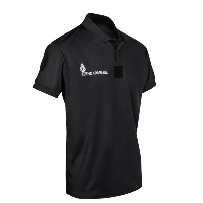 Polo Piqué Gendarmerie Cooldry 180gm² Patrol Noir *