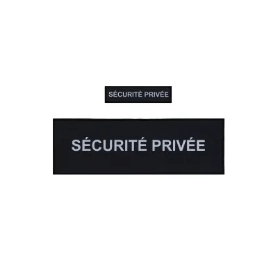 Flaps “SECURITE PRIVEE” Noir HV (poitrine et dos) 3x12cm+10x30cm GK Pro