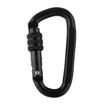 Mousqueton a verrouillage 10 cm Acier 20.45kN M-Tac Noir