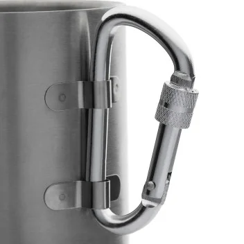 Mug isotherme en acier avec mousqueton 280ml M-tac