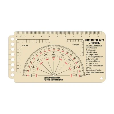 Règle tactique Protractor OTAN Chicken M-Tac