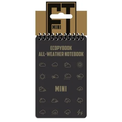 Carnet Etanche Tactique Réutilisable 8x13cm mini M-Tac Noir