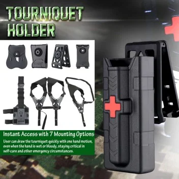 Porte Garrot Tourniquet Cytac Noir – Polymère militaire